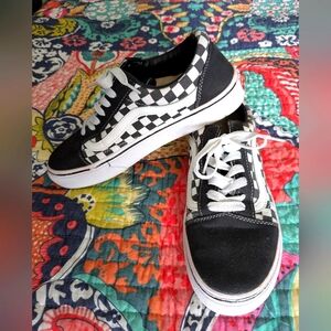 Vans Old Skool Skate Shoes Checkerboard Size 8.5 / 7